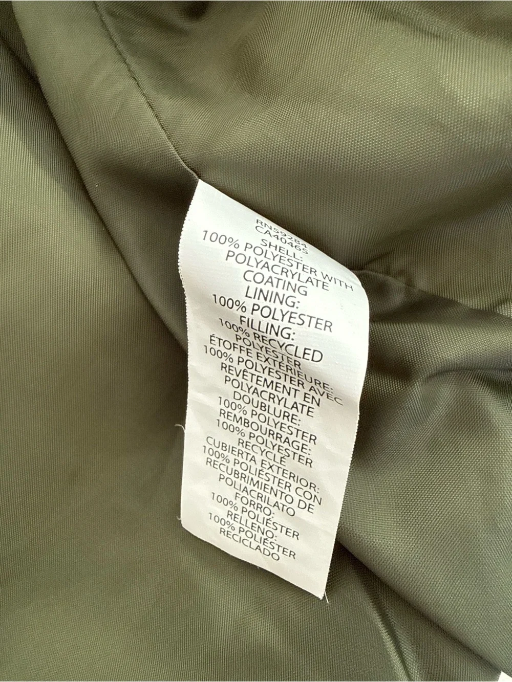 The Children's Place Olive Green Hooded Puffer Jacket